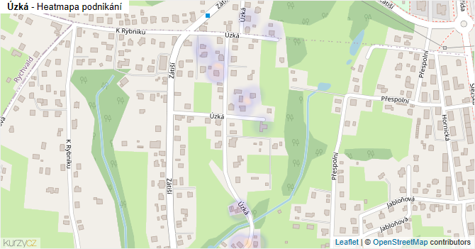 Úzká - mapa podnikání
