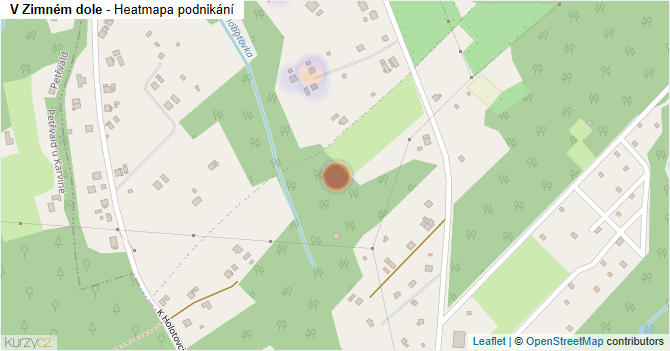 V Zimném dole - mapa podnikání