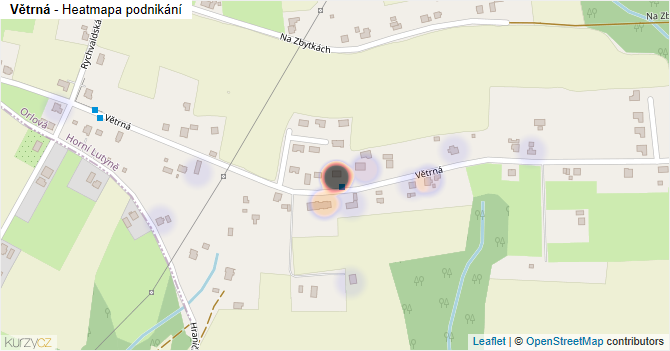 Větrná - mapa podnikání
