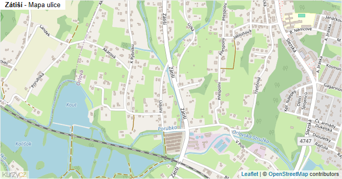 Zátiší - mapa ulice