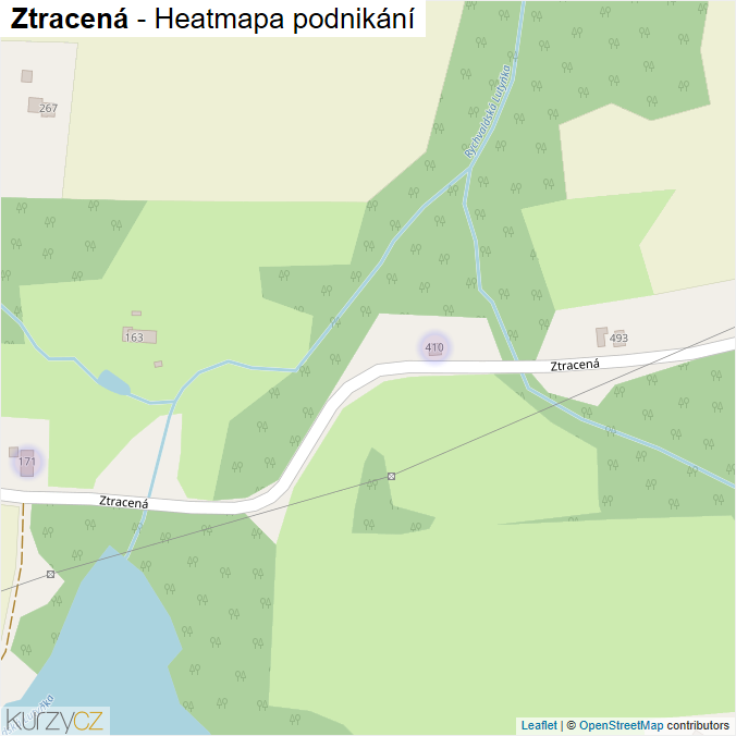 Mapa Ztracená - Firmy v ulici.