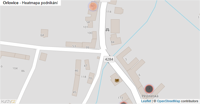 Orlovice - mapa podnikání