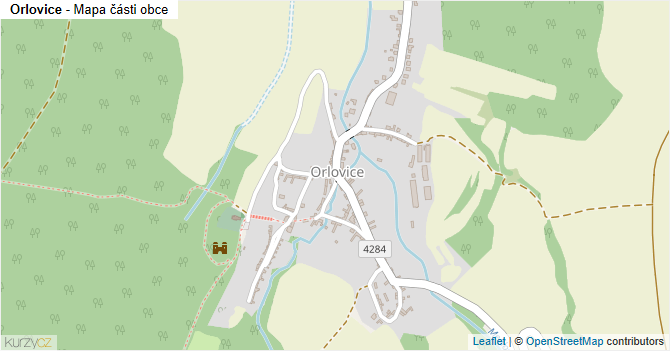 Orlovice - mapa části obce