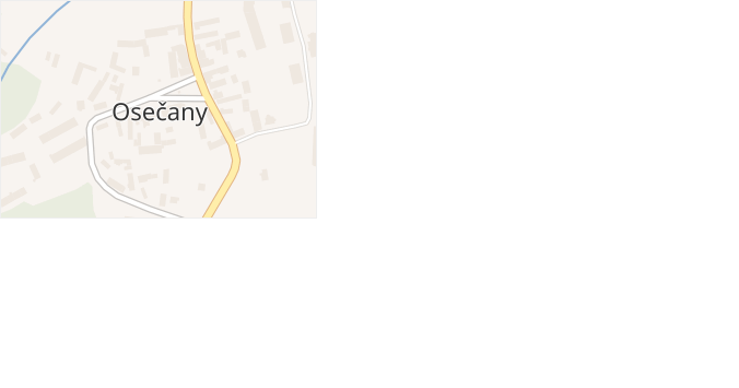 Osečany v obci Osečany - mapa části obce