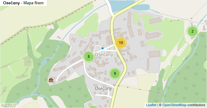 Osečany - mapa firem