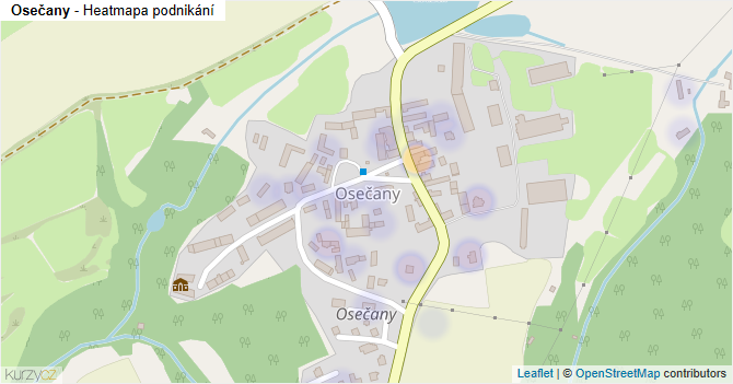 Osečany - mapa podnikání