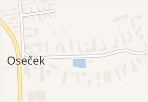 Oseček v obci Oseček - mapa části obce