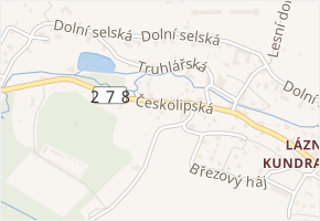 Českolipská v obci Osečná - mapa ulice