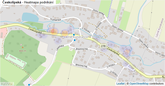 Českolipská - mapa podnikání