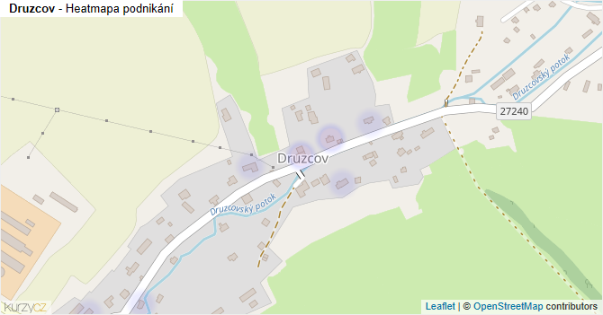 Druzcov - mapa podnikání