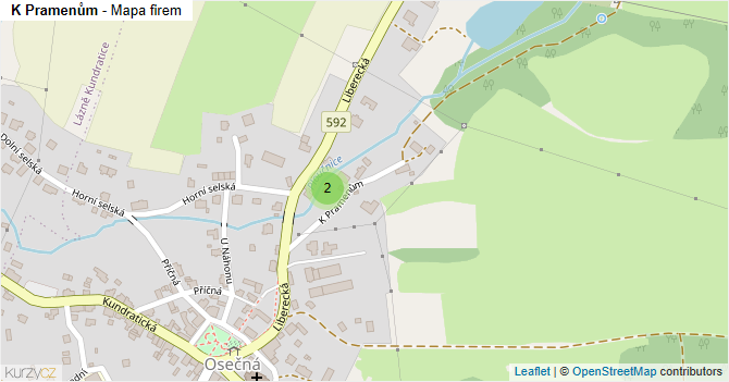 K Pramenům - mapa firem