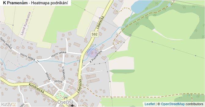 K Pramenům - mapa podnikání