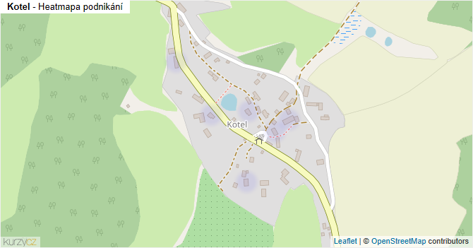 Kotel - mapa podnikání