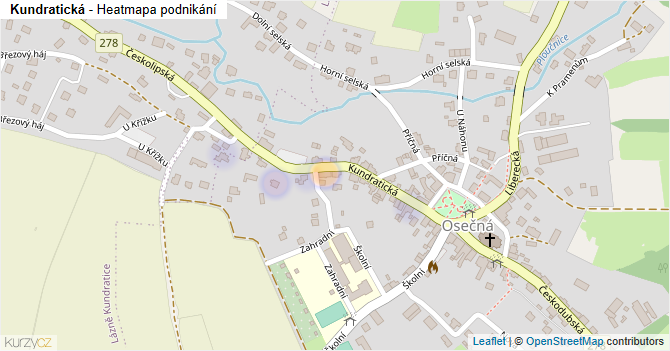 Kundratická - mapa podnikání