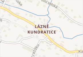 Lázně Kundratice v obci Osečná - mapa části obce