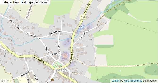Liberecká - mapa podnikání