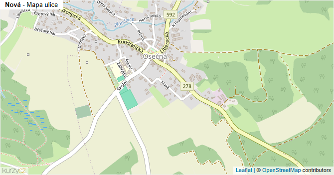 Nová - mapa ulice