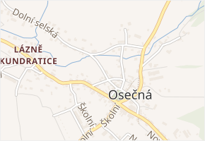 Příčná v obci Osečná - mapa ulice