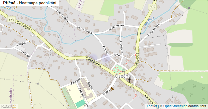 Příčná - mapa podnikání