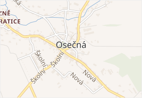 Svatovítské náměstí v obci Osečná - mapa ulice