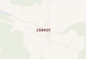 Zábrdí v obci Osečná - mapa části obce