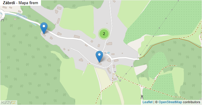 Zábrdí - mapa firem