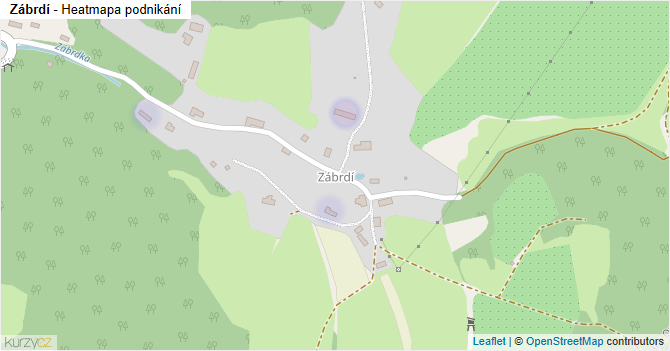 Zábrdí - mapa podnikání
