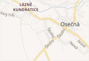 Zahradní v obci Osečná - mapa ulice