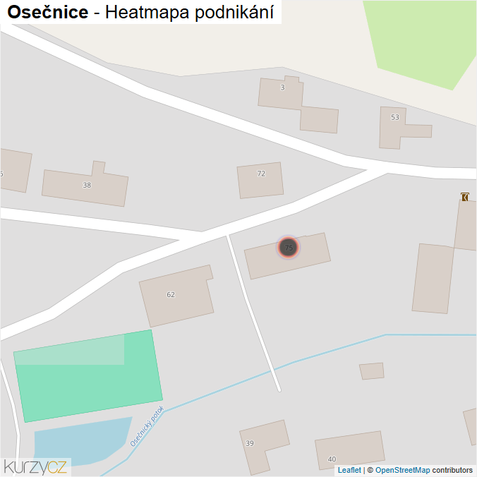 Mapa Osečnice - Firmy v obci.