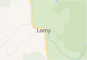 Lomy v obci Osečnice - mapa části obce