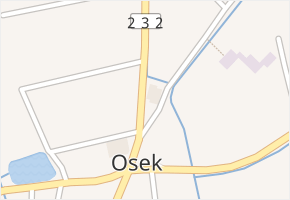 Osek v obci Osek - mapa části obce