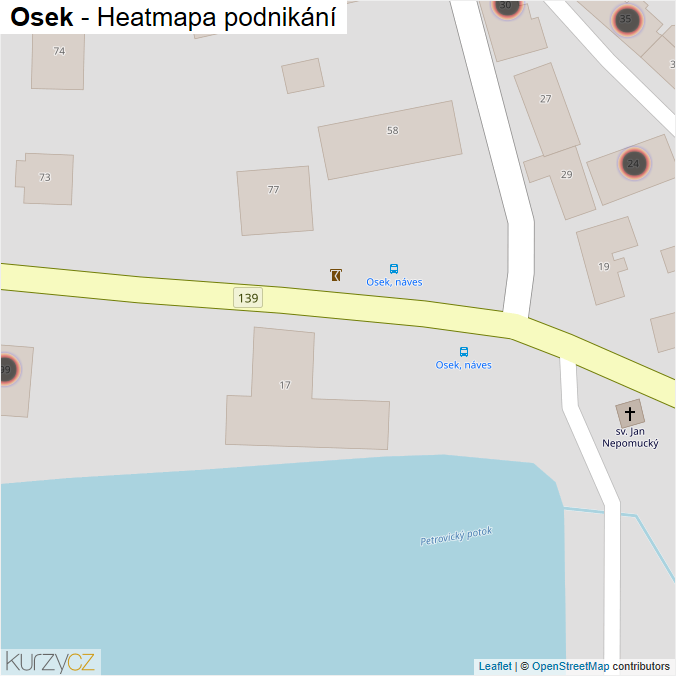 Mapa Osek - Firmy v obci.