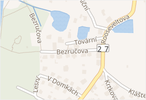 Bezručova v obci Osek - mapa ulice