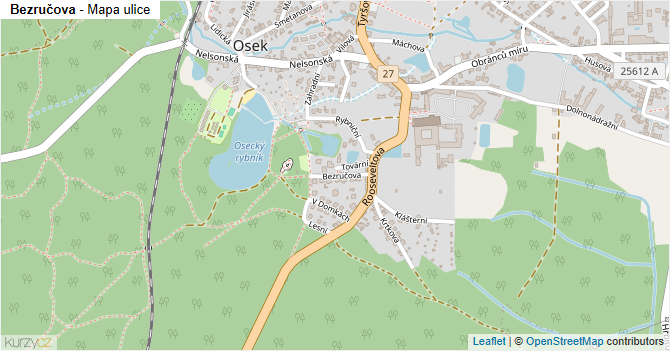 Bezručova - mapa ulice