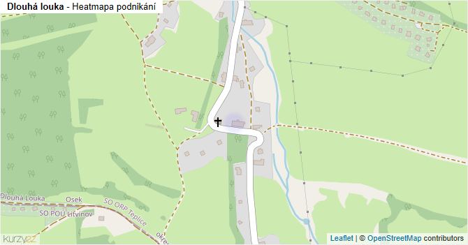 Dlouhá louka - mapa podnikání