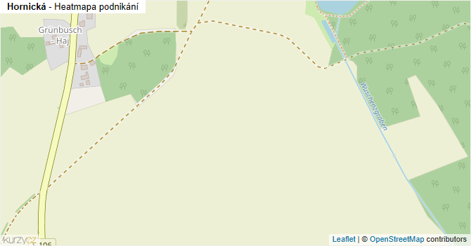 Hornická - mapa podnikání