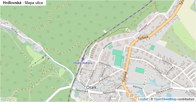 Hrdlovská - mapa ulice