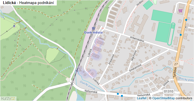 Lidická - mapa podnikání