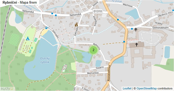 Rybniční - mapa firem