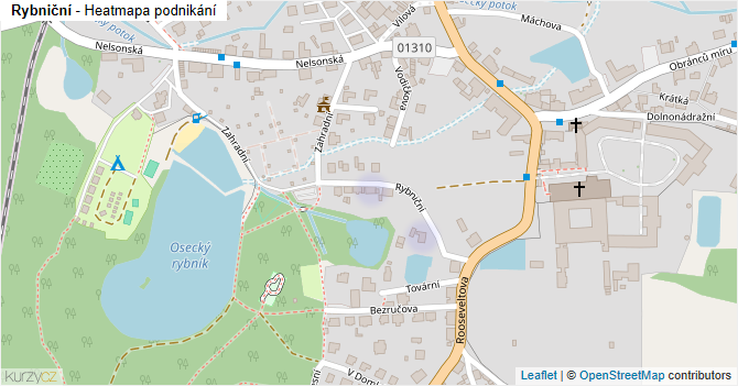 Rybniční - mapa podnikání