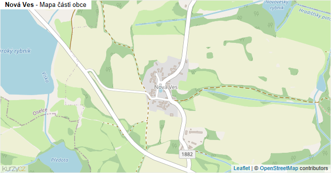 Nová Ves - mapa části obce