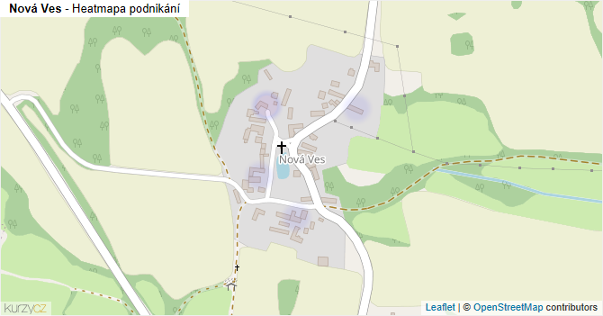 Nová Ves - mapa podnikání