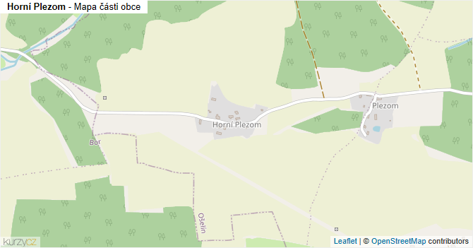 Horní Plezom - mapa části obce