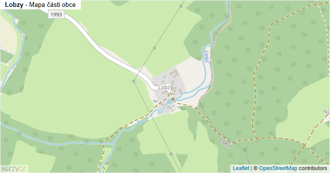 Lobzy - mapa části obce
