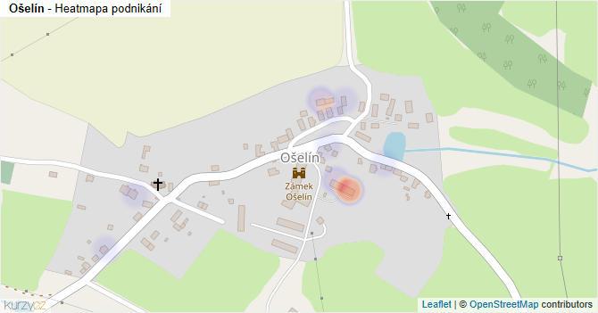 Ošelín - mapa podnikání