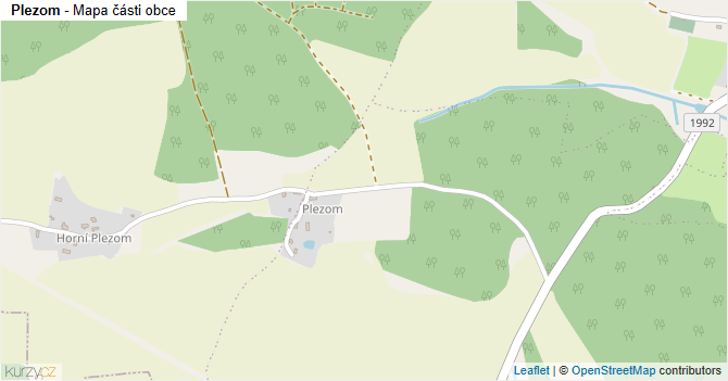Plezom - mapa části obce