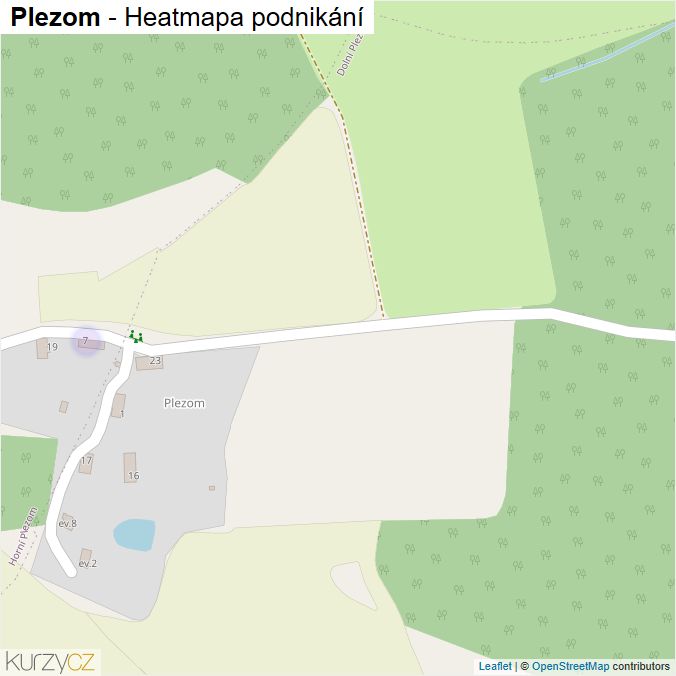 Mapa Plezom - Firmy v části obce.