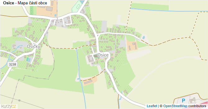 Osice - mapa části obce
