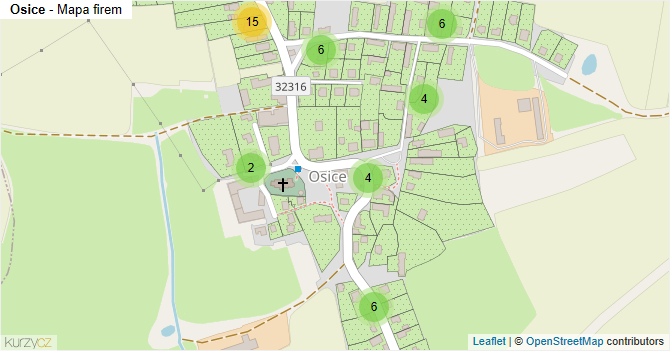 Osice - mapa firem