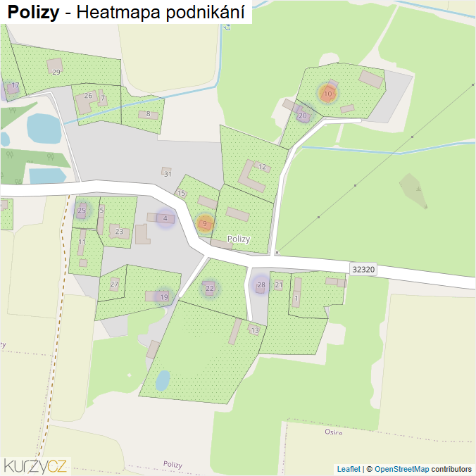 Mapa Polizy - Firmy v části obce.